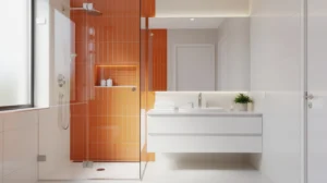 rénovation salle de bain orange